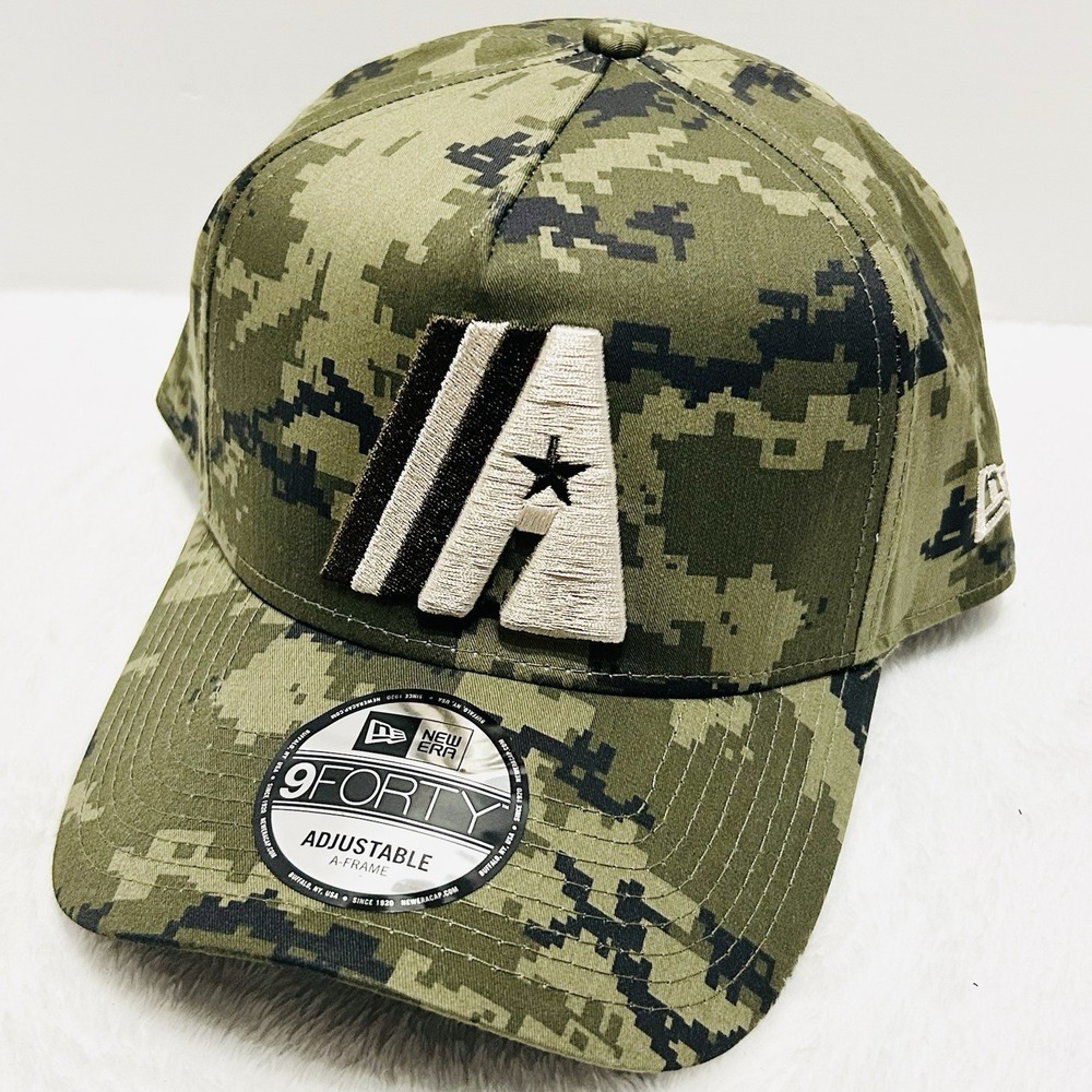 New Era Houston Astros Digital Camo A-Frame 9FORTY Hat Cap‎ Adjustable Green MLB